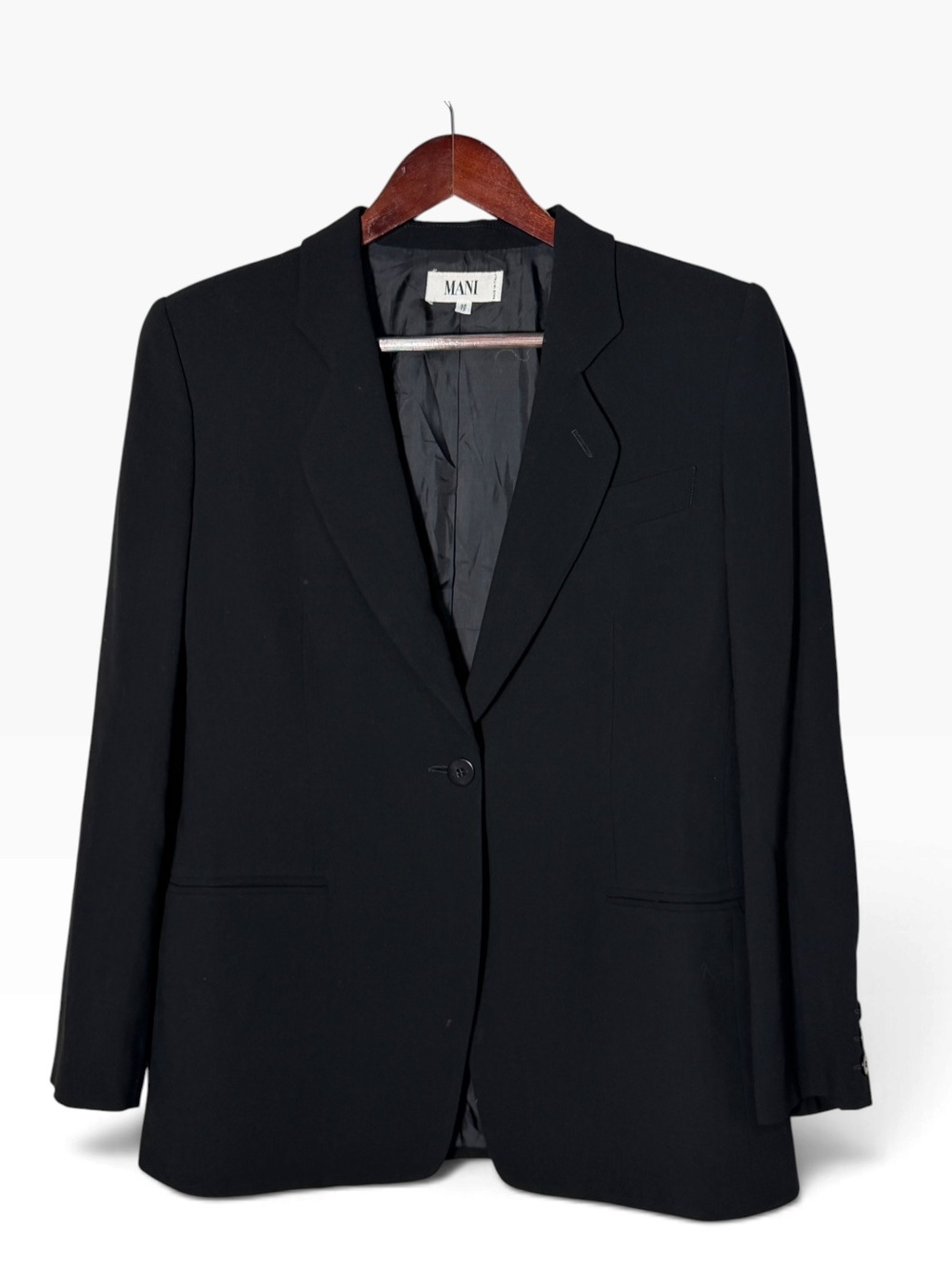 MANI by Giorgio Armani Women’s Black Blazer Made in Italy Sz 12 / IT 46 Vintage